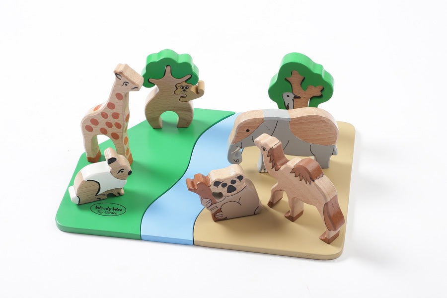 Wooden Animals - Forest Plate With Trees
