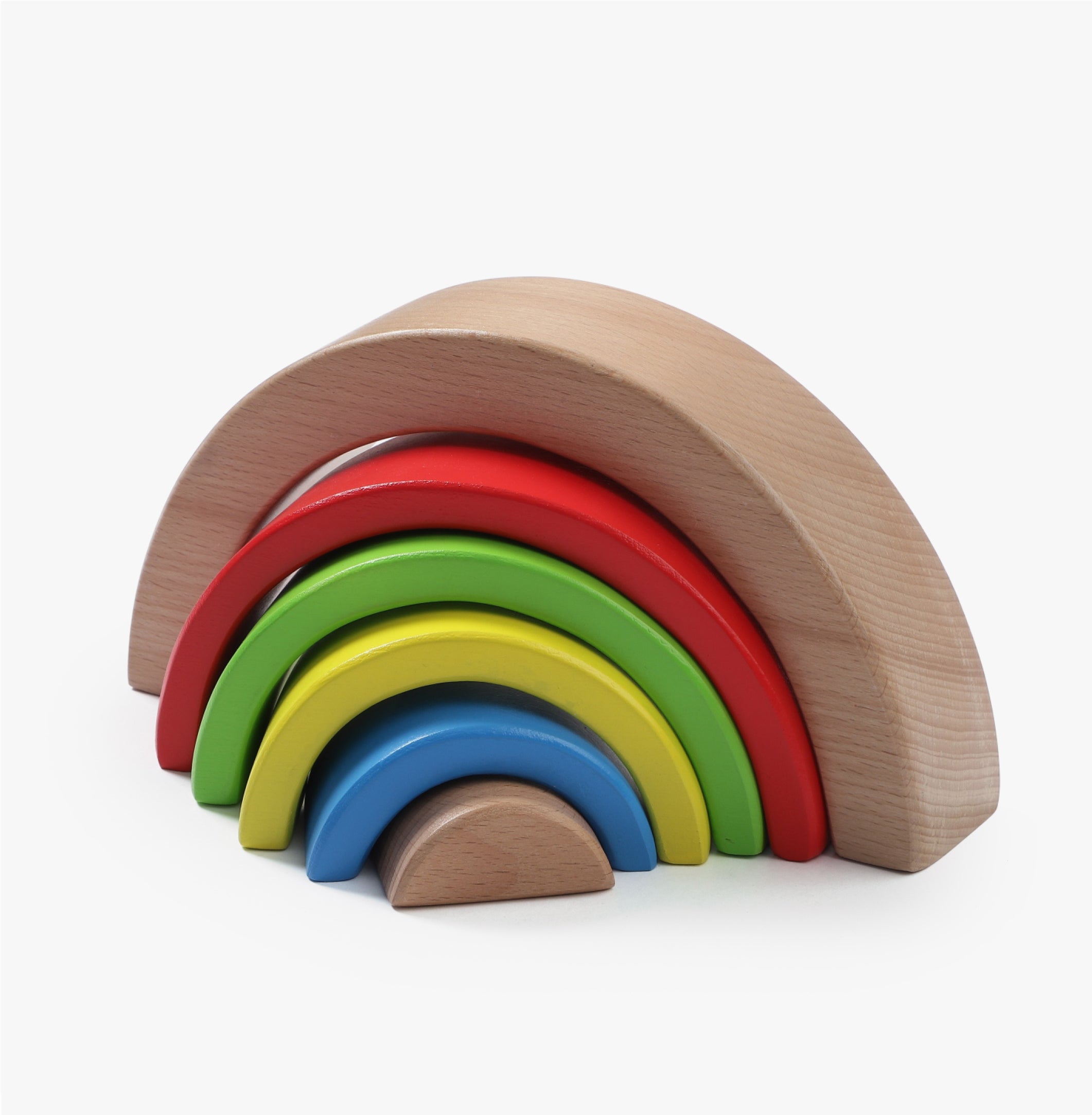 Wooden Rainbow Stacker- 6 pcs (Colour)