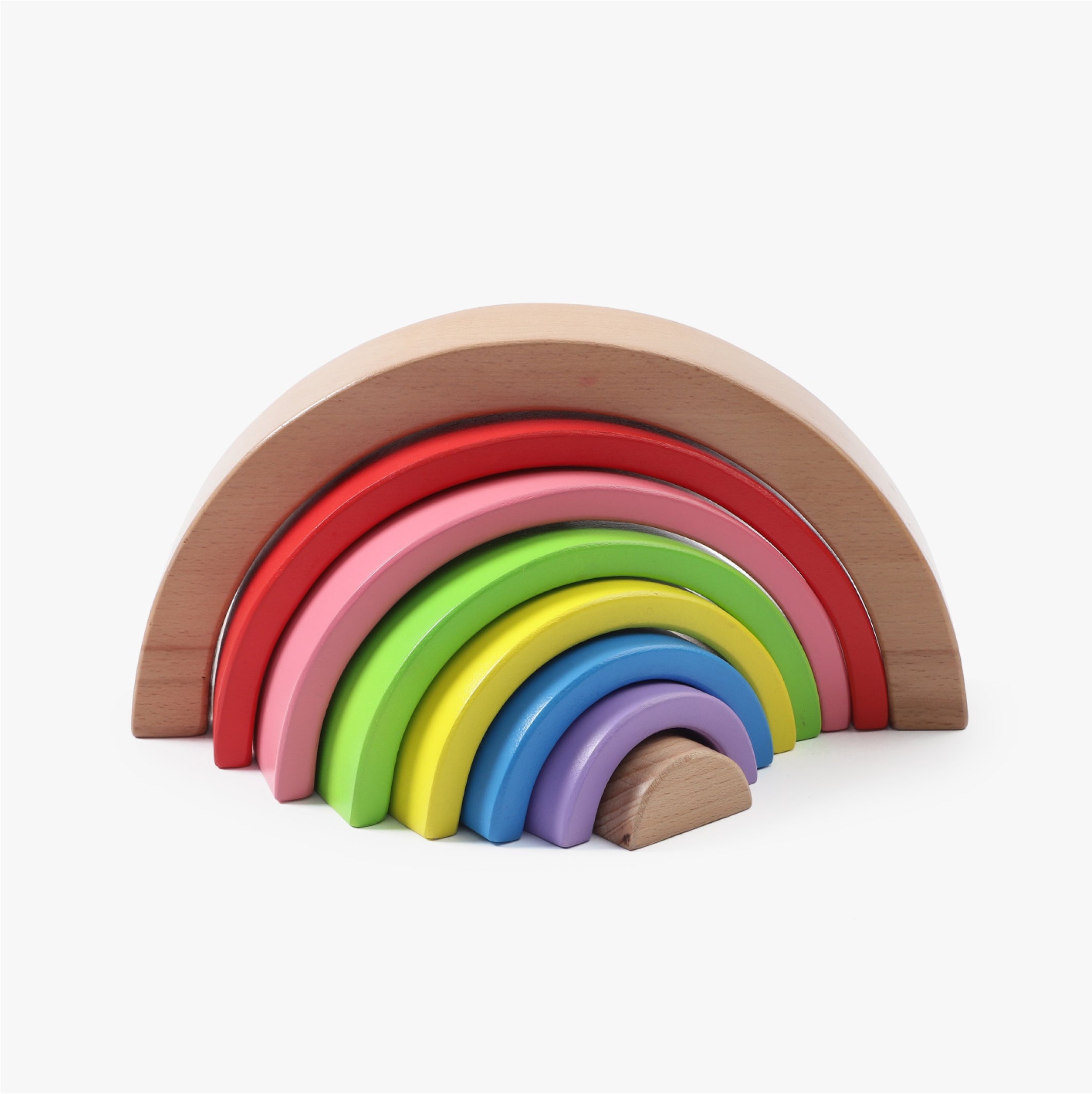 Wooden Rainbow Stacker- 8 pcs (Colour)